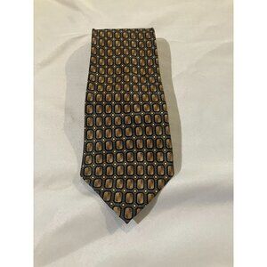 Di Maggio Men's Vintage 100% Silk Tie, Gray/Gold, One Size